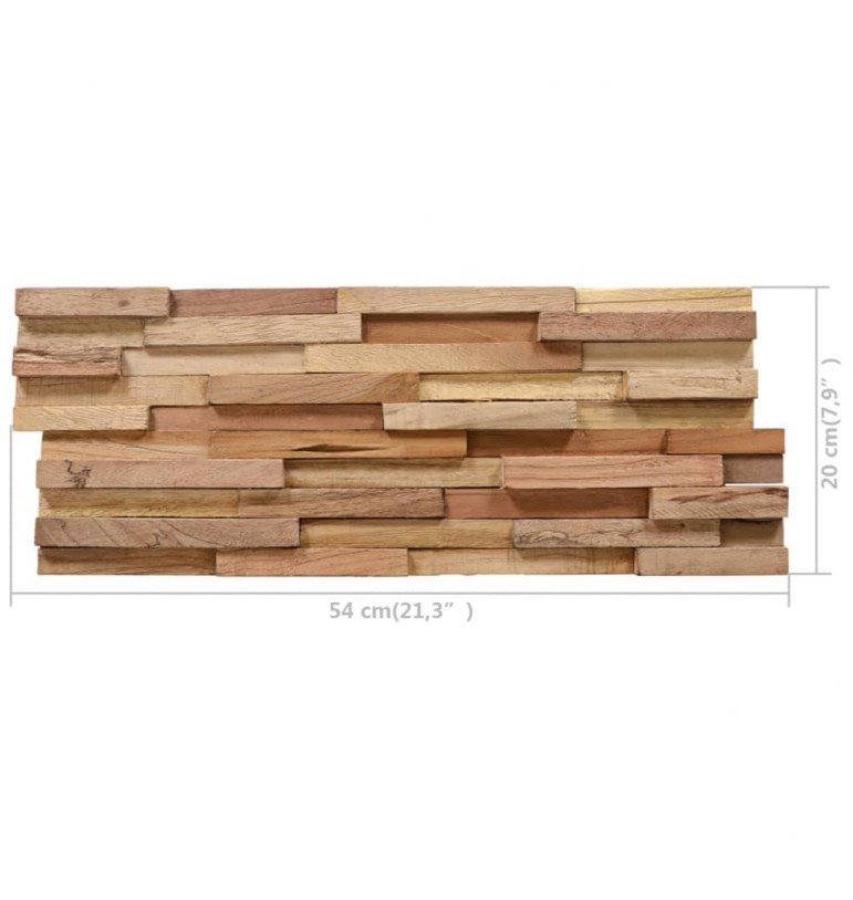 Panneau de feuille en bois, 3 pièces, décoration murale d'art