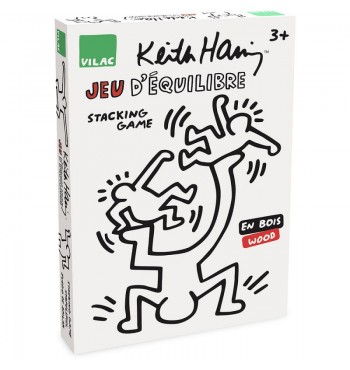 Jeu d'équilibre société en Keith Haring en bois jouets bois vilac